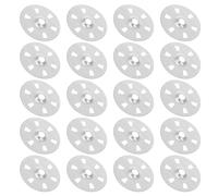 500 Pièces Rondelle de Fixation Métallique 1-1/8 Pouces, Six | Vis D’isolation et Feuilles Isolantes, Montage Rapide, Usage Chantier, Argenté, Forme Plate Aile