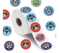 500 pièces/rouleau Autocollants mignons de dessin animé Anime ONE PIECE, autocollants pour étiquettes, étiquettes DIY, autocollants de scellage, décorations, cadeaux amusants pour enfants, décalcomani