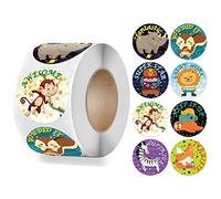 500 Pièces/rouleau D'autocollants De Récompense D'enseignant D'école D'animal De Dessin Animé Motivent Les Étudiants Autocollant Pour Cartes De Scrapbooking Artisanat Décoration Cadeaux Étiquettes