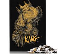 500 pièces Royal Canine Majesty-4 Puzzles carrés créatifs pour Adultes et Puzzles en Bois Jeu éducatif pour Adultes 500 pièces (52x38cm)