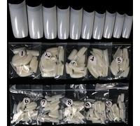 500 Pieces/Sac Naturel Plat Forme Faux Ongles Art Conseils Uv Gel Bricolage Manucure Faux Demi Couverture Ongles Art Conseils Outils De Conception