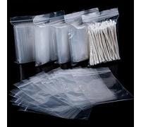 500 pièces Sachet Plastique Transparent Pochette Zip 6 * 4 cm Petits Sachets Plastiques Refermables Sachet Zip pour Cuisine Bricolage Artisanat Bureau Bijoux Biscuits Bonbons Blocs de construction