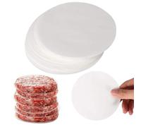 500 Pièces Teak Haché, Papier Sulfurisé, Round Feuilles Papier Antiadhésive 9cm Burger Papier Cuisson, Papier Steak Haché Rond, Disques de Papier Cuisson pour Steaks Hachés