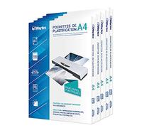 500 Pochettes de plastification A4 2x75 Microns par face soit 150 Microns finition brillante