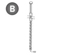 500 POINTES 20° 46 X 160 CARRÉ-TORSADÉES - ALSAFIX - 20461603