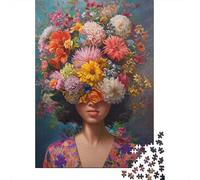 500 Puzzles carrés créatifs Art Head pour Adultes, Puzzles en Bois, Jeux de défi Uniques, 500 pièces (52 x 38 cm)