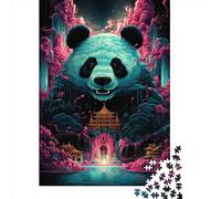 500 Puzzles carrés créatifs en Bois représentant des Pandas, pour Adultes, avec des défis Uniques (52 x 38 cm).