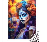 500 Puzzles carrés créatifs, festifs et mystérieux pour Adultes, Puzzles en Bois, Jeux de défi Uniques, 500 pièces (52 x 38 cm)