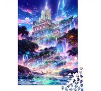 500 Puzzles châteaux de rêve pour Adultes et Adolescents, Puzzles en Bois, Jeux familiaux, Cadeaux de Noël, 500 pièces (52 x 38 cm)