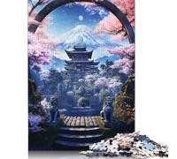 500 puzzles mystiques du temple lunaire pour adultes, adolescents et puzzles en bois, jeux familiaux, 500 pièces (52 x 38 cm)