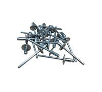 500 rivets alu tete 12 mm extra large de 4 x 8 tige acier -