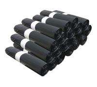 500 Sacs Poubelle Grande Capacité 30L - Lien de Fermeture, Ultra Résistant, Anti-Fuites, Noir Opaque - 20 Rouleaux de 25 sacs
