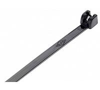 500 Serre-Câbles Languette Métallique Noir 7,5x360 mm Métal Boutique Stable Résistant aux UV