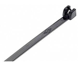 500 Serre-Câbles Languette Métallique Noir 7,5x360 mm Métal Boutique Stable Résistant aux UV