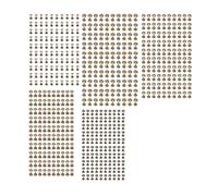 500 Sets Round Cap Leather Rivets, 5 Sizes 6,7, 8, 9, 10mm, and 8x6mm Studs for Crafts Clothing Fabric Shoe Bag Decoration (Antike Bronze)