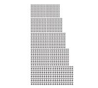 500 Sets Round Cap Leather Rivets, 5 Sizes 6,7, 8, 9, 10mm, and 8x6mm Studs for Crafts Clothing Fabric Shoe Bag Decoration (Silber Schwarz)