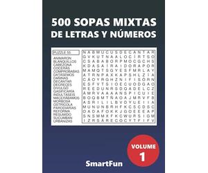 500 Sopas Mixtas - De Letras Y Números: Volume 1