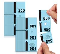 500 Tickets Vestiaire 4.5x13cm Blanc Numérotés de 1 à 500 Perforés Séparables 3 Parties Ticket Tombola NumérotéBloc Ticket Numéroté Billet Vestiaire Bon de Vestiaire Pour Vestiaire Événements (Bleu)