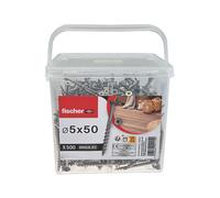 500 vis terrasse à tête fraisée en acier inoxydable A2 TX Fischer 5mm x 50mm