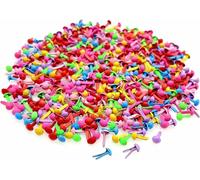 500 X Multicolore 4 Mm Attache Parisienne Mini Pour Crafts Project,Petit Rond Métal Attaches En Papier Pour Fabrication De Cartes En Papier Et Scrapbooking