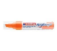 Edding 5000 Marqueur acrylique large - orange fluorescent - 1 feutre acrylique imperméable - pointe biseautée 5-10mm - peinture acrylique pour peindre sur la toile le papier kraft le bois la pierre