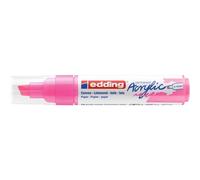 Edding 5000 Marqueur acrylique large - rose fluorescent - 1 feutre acrylique imperméable - pointe biseautée 5-10mm - peinture acrylique pour peindre sur la toile le papier kraft le bois la pierre