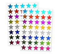 5000 Pièces, Gommettes Étoiles Autocollants Brillantes - 15mm, 8 Couleurs