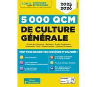 5000 QCM de culture générale + application Digischool Concours et examens 2026-2027 - Testez votre culture générale + Actu en ligne mois par mois - Christiane Artous - Vuibert - broché - Scolaire / Un