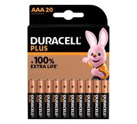 Duracell Plus Piles alcalines AAA, 1.5V LR03 MN2400, paquet de 20