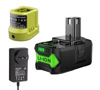 5000mAh P108 Batterie de rechange et chargeur pour Ryobi One Plus, outillage électrique Ryobi 18V, RB18L50, RB18L40, P189, P102, P107, RB18L25, RB18L20, RB18L15, RB18L13