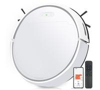 5000Pa Aspirateur Robot, 6000mAh Robot Aspirateur Avec station de recharge APP/Télécommande/Rendez-Vous/Muet avec Carte visuelle