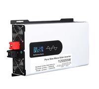 5000W-12000W Pure Sine Wave Power Inverter, 12V/24V/48V/60V/72V/96V to 110V/220V with Universal Socket and Smart Color Display Screen Para Coche, Caravana, Barco Y Camping(12000W,48V to 220V)