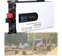 5000W 6000W 8000W 10000W 12000W Convertisseur Pur Sinus DC 12V 24V 48V 60V 72V 96V À AC 220V/230V -2 Prises AC Onduleur Solaire À Onde Sinusoïdale Pure Transformateur for Car, Caravan
