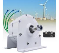 5000W 6000W 8000W 9000W 10000W 12000W Low RPM Générateur d'aimant Permanent, 12V 24V 48V AC Gearless Générateur d'aimant Permanent avec Base pour Turbine à Eau éolienne,6000W-48V