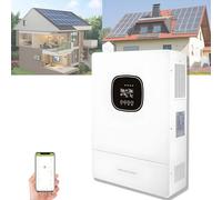 5000W Onduleur Solaire Hybride, Onduleur Solaire Hybride Réseau/Hors Réseau, Affichage LCD, avec BMS Et Communication WiFi, pour Maisons, Camping-Cars & Systèmes Hors Réseau