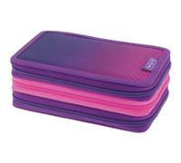 [50046331] herlitz Etui scolaire TriCase "Dip Dye Pink", 31 pièces