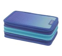 Herlitz Trousse TriCase remplie de 31 pièces, Dip Dye Blue/Turquoise, 1 pièce, Dip Dye Blue/Turquoise, Moderne