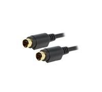 50057 Câble recto verso, mini connecteur DIN 4 broches 1 m couleur : noir Goobay