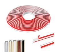 500cm Flexible Moulure Plafond Adhesive,PVC Moulure Murale ImperméAble, Moulure Decorative,Baguette De Finition Quart De Rond PVC Pour Mur, Coin De Bord,Porte Et Miroir Bord (12 X 9mm / Argent)