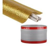 500cm Goulotte Passe Cable Sol en PVC, Autocollante, Découpable et Raccordable sur Mesure, pour La Maison et Le Bureau Sécurisée pour Les Animaux(Yellow,2x6.5x500cm)