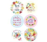 500Counts Happy Mother's Fay Seal Sticker 1inch Emballage Étiquettes Pour L'enveloppe Joint Boîte Carte