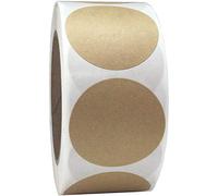 500Étiquettes Autocollantes Rondes Papier Kraft,autocollants naturels en papier Kraft brun,pour propriétaires de magasin,artisanat,organisation,étiquettes de bocaux et de conserves,étiquettes de