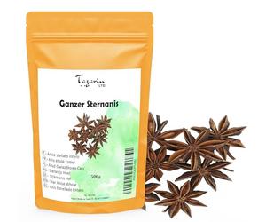 500g Anis Étoilé Entier - Badiane - Arôme & Goût Intense - Infusion, Thé et Recettes Maisons - Sélection Premier Choix - Illicium Verum - 100% Naturel | Qualité Supérieure - TazainLTD