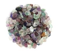 500g Éclats de Cristal Fluorite Naturelle - Pierres Roulées Chips en Vrac pour Bricolage, Décoration, Pierres Chakra, DIY & Coffret Cadeau