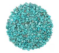 500g Éclats de Cristal Howlite Turquoise - Pierres Polies pour Bricolage, Fabrication de Bijoux, Bougies, Vases et Décoration Intérieure
