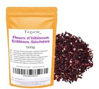500g Fleurs d'Hibiscus - Fleurs d'Hibiscus séchées - Arôme & Goût Intense - thé à l'hibiscus doux & aromatique -100% Naturel, Pur et Sans Additifs | Qualité Supérieure - TazarinLtd