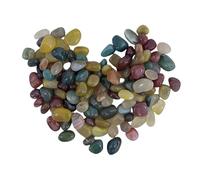 500g Pierres Roulées Mélangées Colorées, 1 à 2 cm Pierres Décoratives Polies, Galets Naturels Concassés de Forme Irrégulière pour Aquarium, Pots de Fleurs, Chasse au Trésor, Jardin, Balcon, Plantes