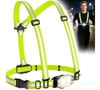 500LM Lampe Running, Lampe Course a Pied Rechargeable par USB, Étanche IPX5 | Réglable à 45°, 5 Modes Lampe Course a Pied avec Feu Arrière Rouge, Remplacer Lampe Frontale, pour Marche Cyclisme Jogging