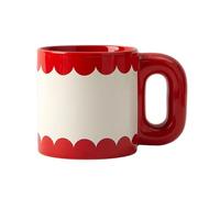 500ml / 17oz, Tasse Expresso, Tasse A The avec Anse, Prise en Main Confortable, Robuste et Durable, Parfait pour Les Couples, Les Meilleurs Amis ou Les Familles(Beige)
