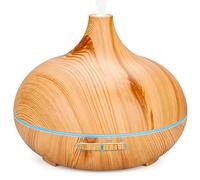 500ml Diffuseur d'Huiles Essentielles, Humidificateur Ultrasonique Diffuseur Aromathérapie avec 7 Couleurs Lumières LED, Arrêt Automatique,pour la Maison,Salon,Yoga,Spa